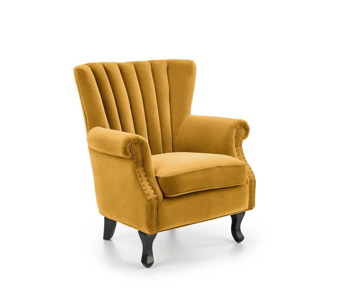 Halmar Křeslo CLARUS žlutá V-CH-TITAN-FOT-MUSZTARDOWY