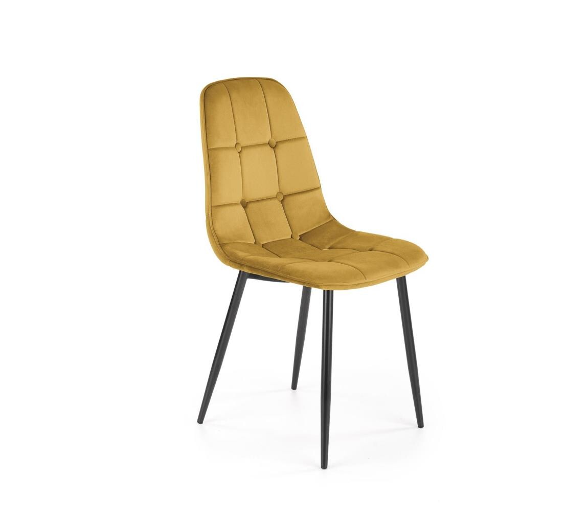 Halmar Jídelní židle KINDREL 1 ks žlutá V-CH-K/417-KR-MUSZTARDOWY