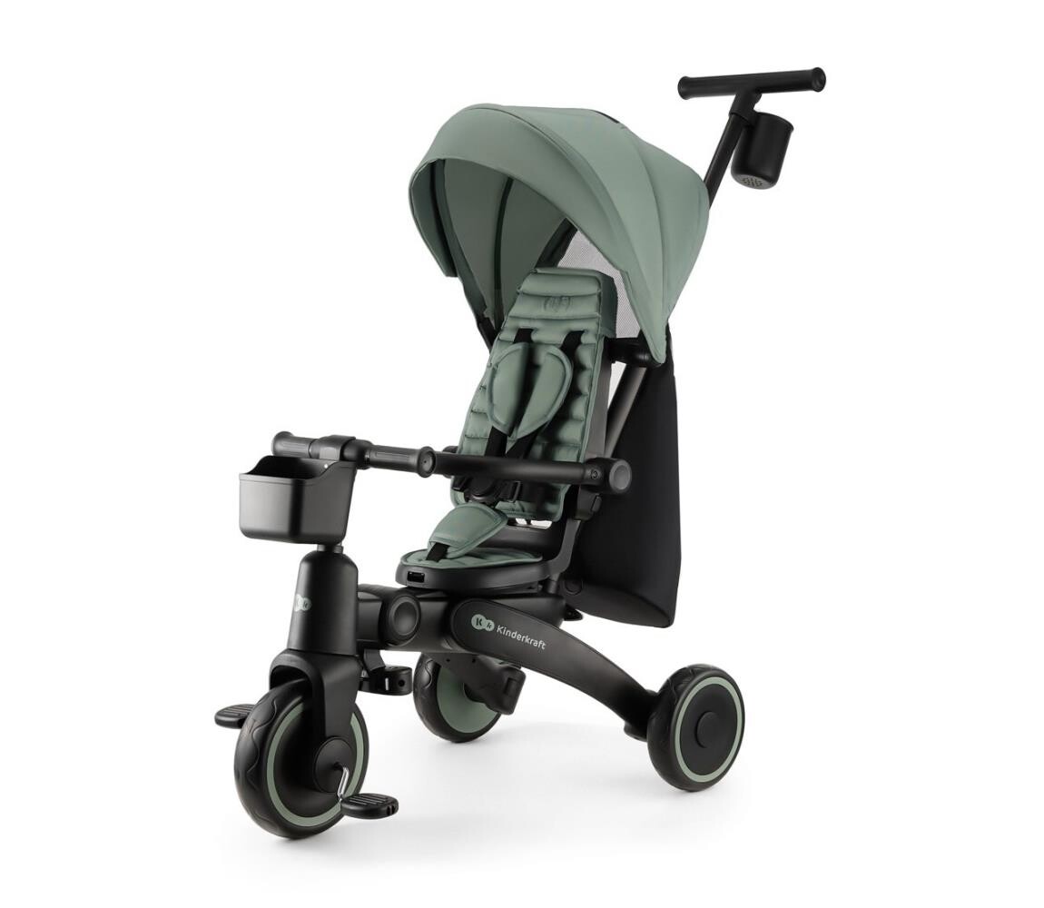 KINDERKRAFT - Dětská tříkolka 4v1 JAZZ 2 zelená KRJAZZ02GRE0000