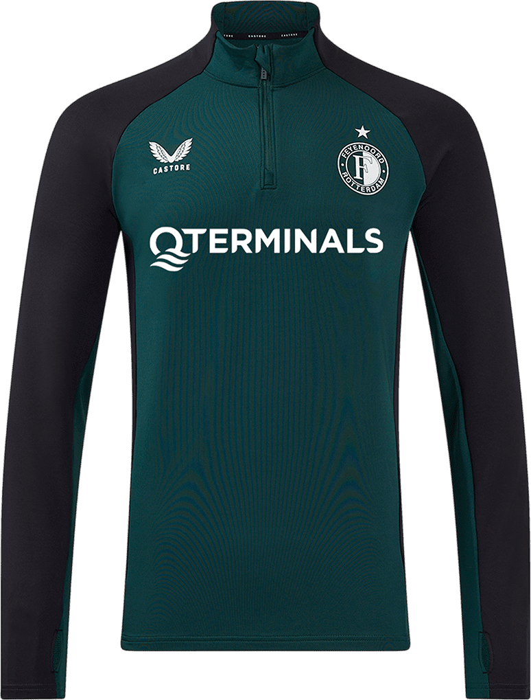 Triko s dlouhým rukávem Castore Castore Feyenoord Rotterdam Rise Pro Coaches 1/4 Zip Sweatshirt Kids