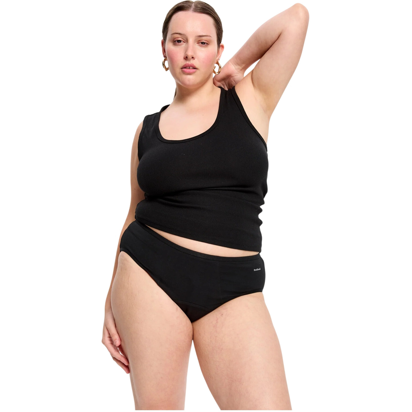 Menstruační kalhotky Modibodi Basic Mid-Rise Brief Super-Overnight (BSMBSOBLAW) XS