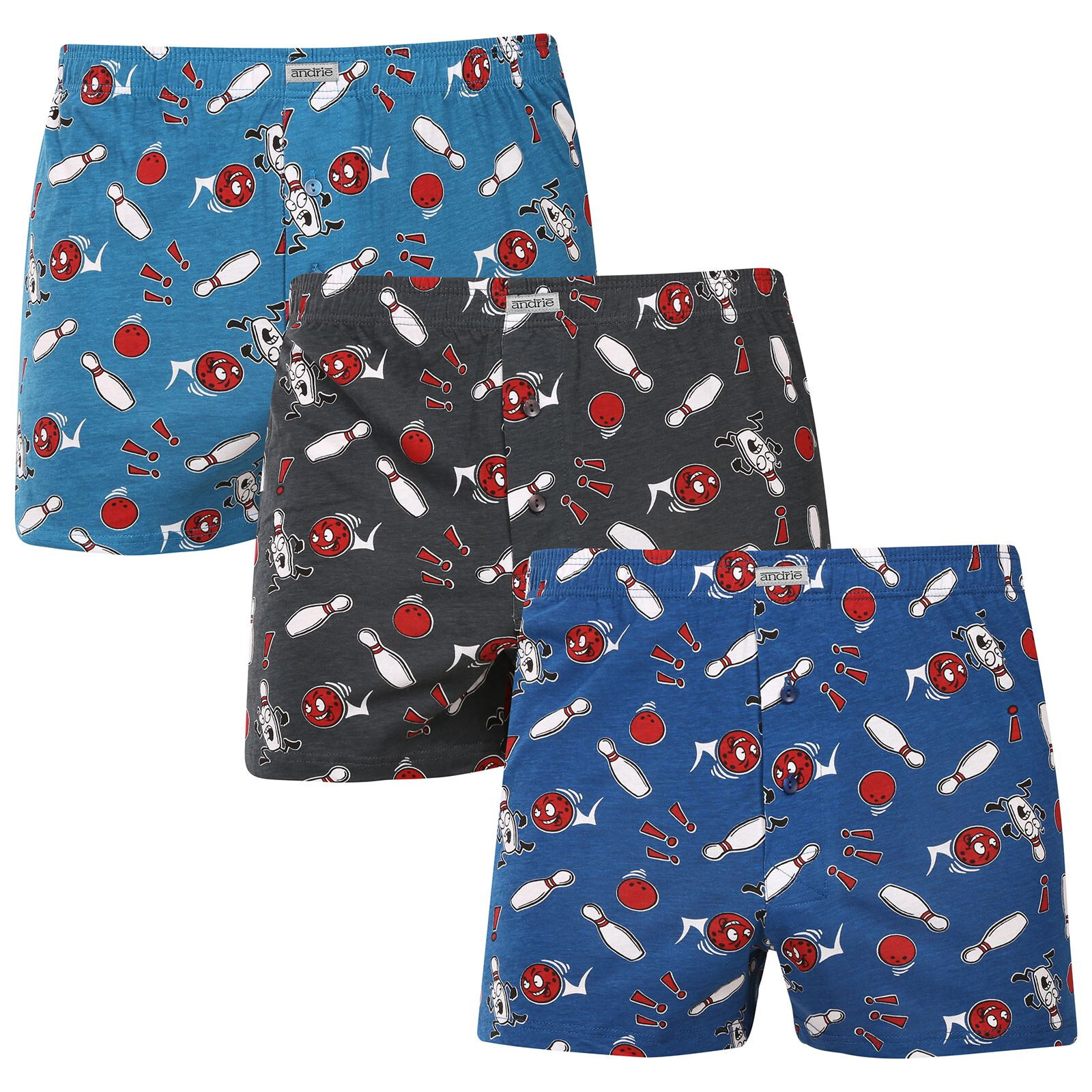 3PACK pánské trenky Andrie vícebarevné (PS 5932) M, trenýrky