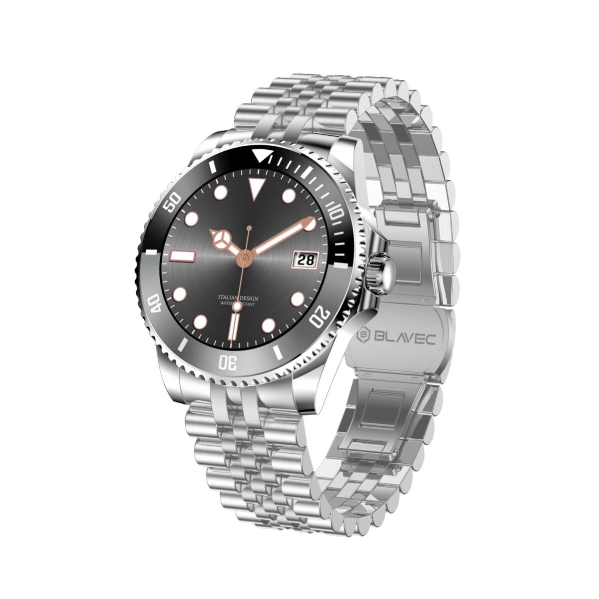 Chytré hodinky Blavec  M-02 Business AMOLED Full Touch Voice Call (SWM02-S) silver