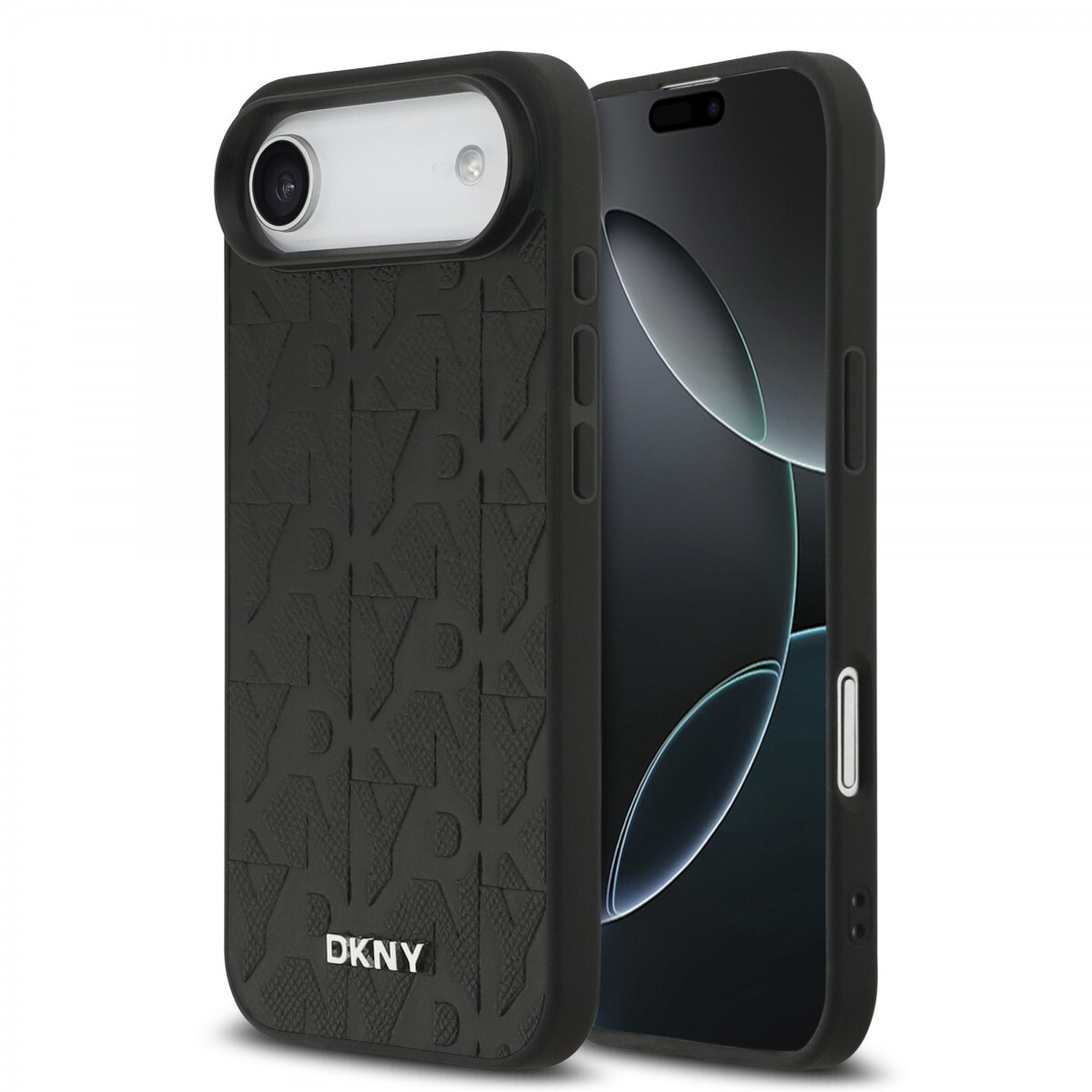 Zadní kryt DKNY PU Leather Grid Pattern Magsafe pro iPhone Air Black