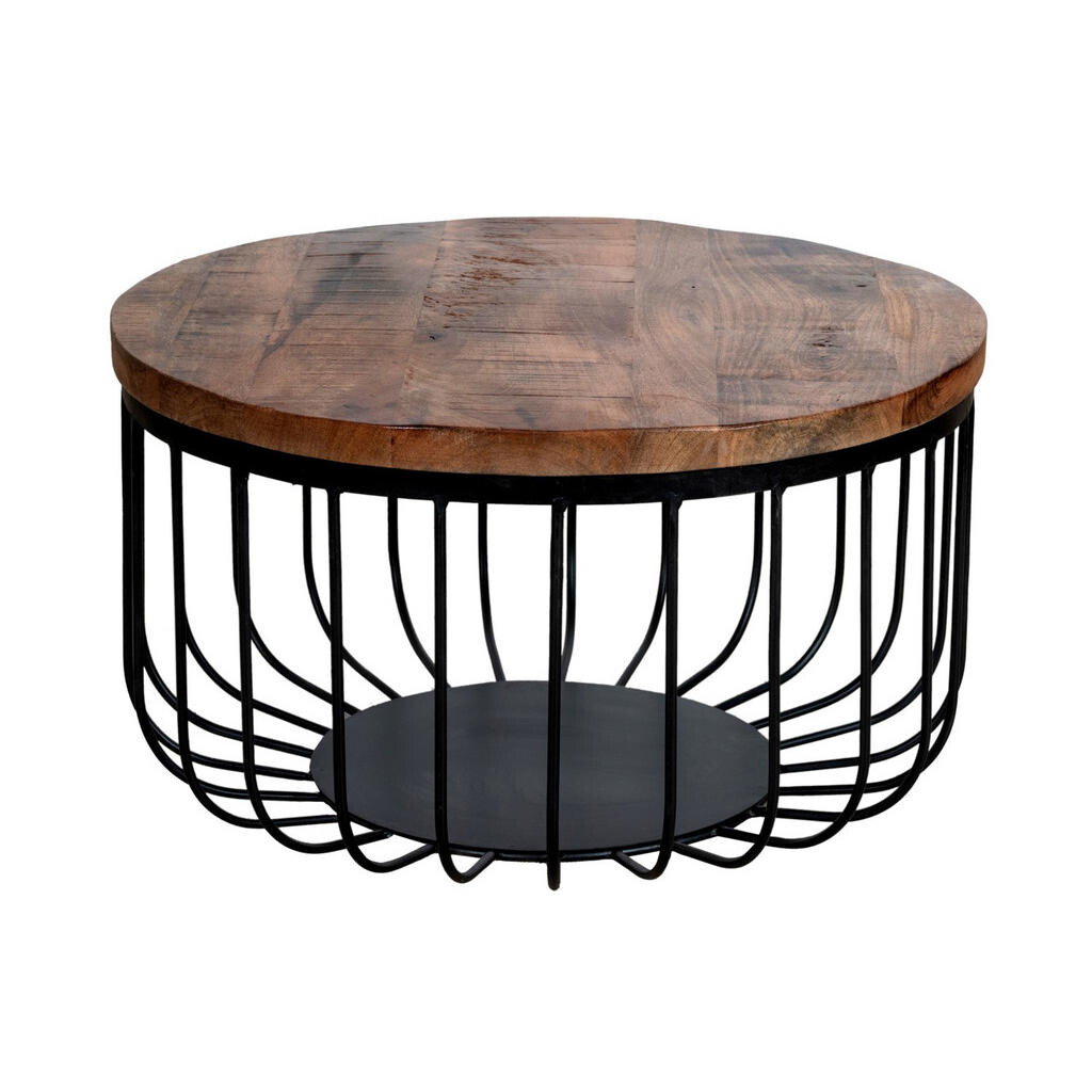 Livetastic KONFERENČNÍ STOLEK, přírodní barvy, černá, dřevo, kov, 58/33/58 cm