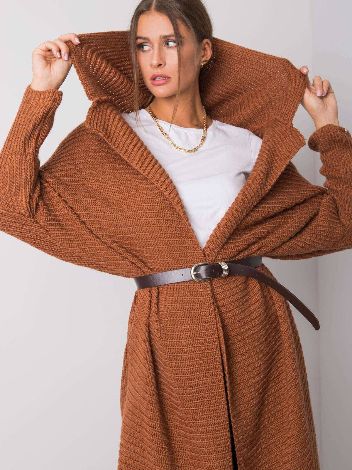 Hnědý svetr a Bella cjok0318. Chladivo R52