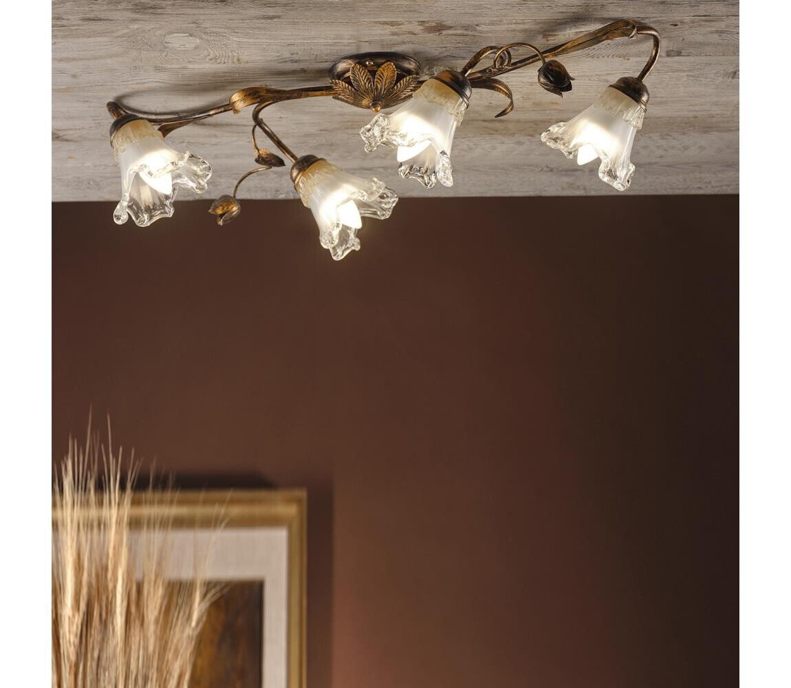 ONLI - Stropní svítidlo ARIANNA 4xE14/6W/230V bronzová 4984/PL4