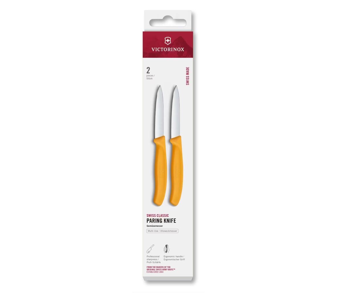 Victorinox - Sada kuchyňských nožů na zeleninu SWISS CLASSIC 8 cm 2 ks žlutá 6.7608.2C1