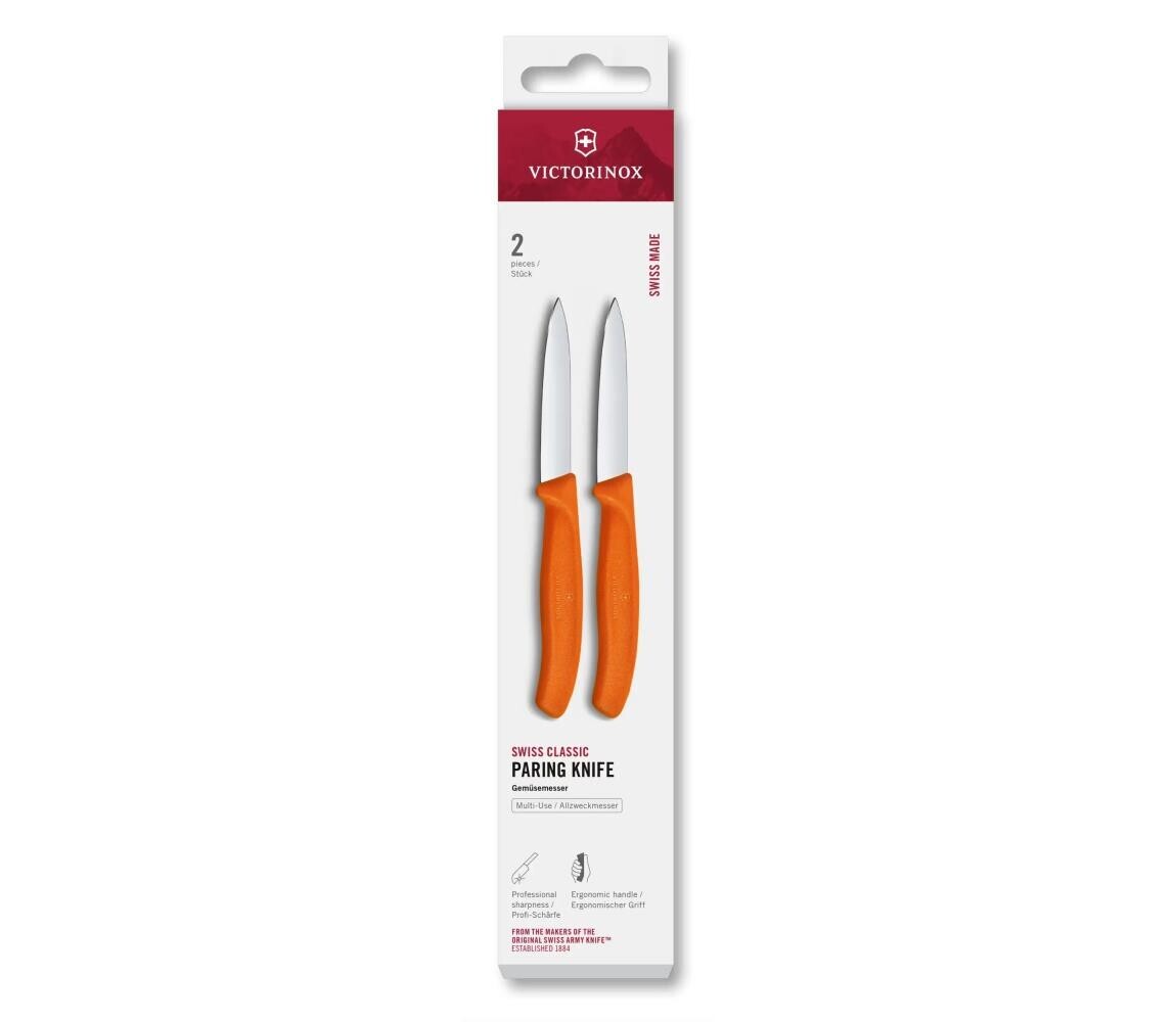 Victorinox - Sada kuchyňských nožů na zeleninu SWISS CLASSIC 8 cm 2 ks oranžová 6.7609.2C1