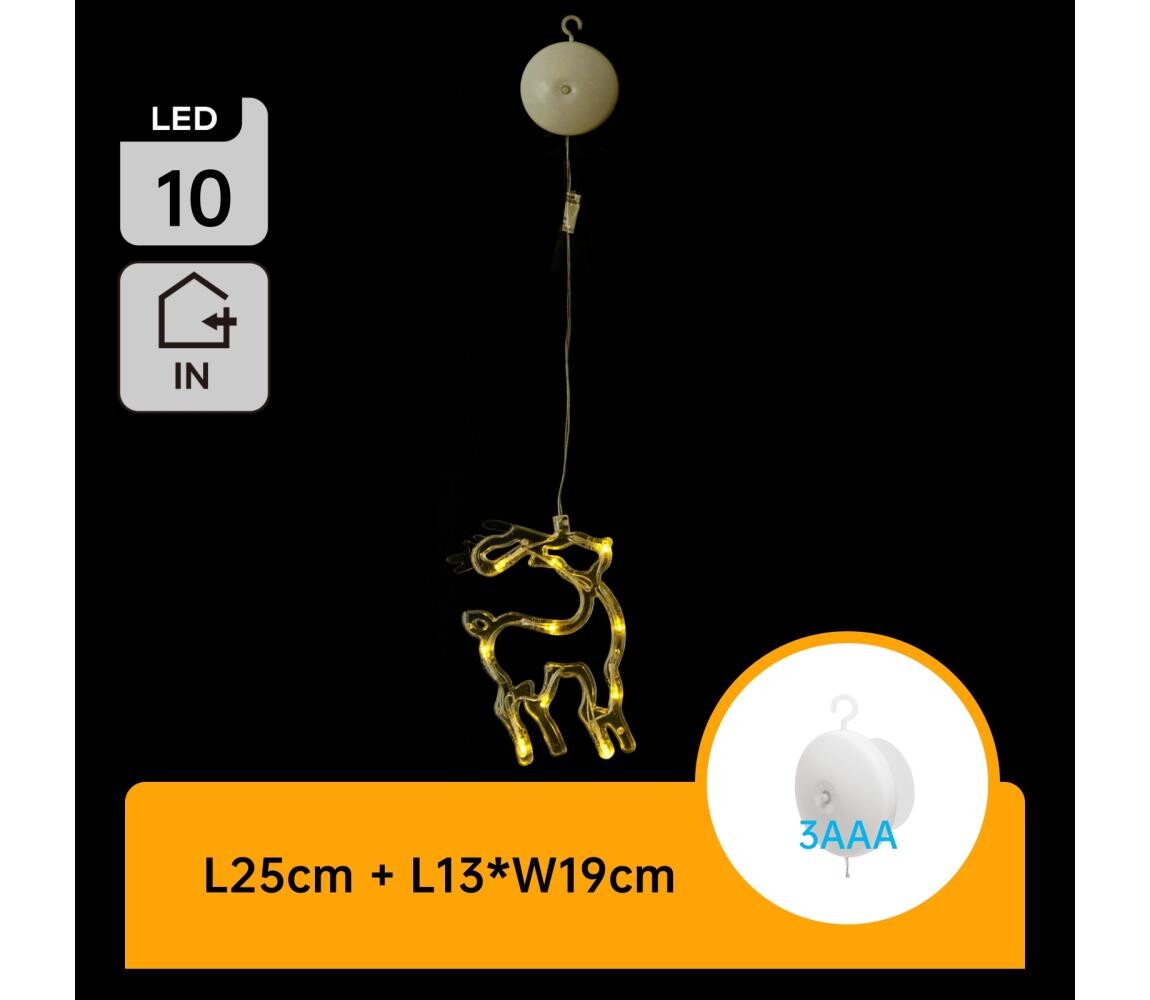 B.V.  - LED Vánoční dekorace 10xLED/3xAAA sob 19 cm B10303K5U