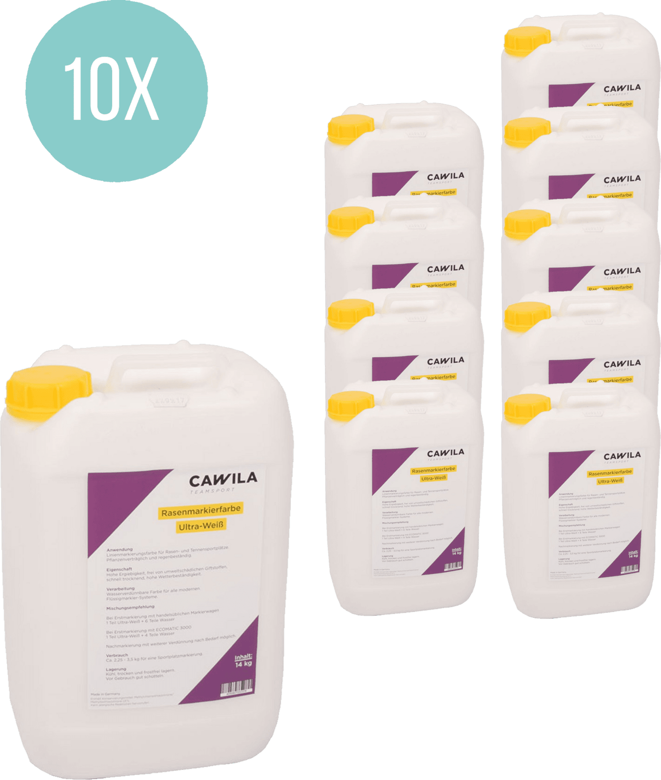 Vyznačovací lajny Cawila Cawila Ultra-Weiss Rasenmarkierungsfarbe Konzentr at | Sportplatzmarkierungsfarbe for