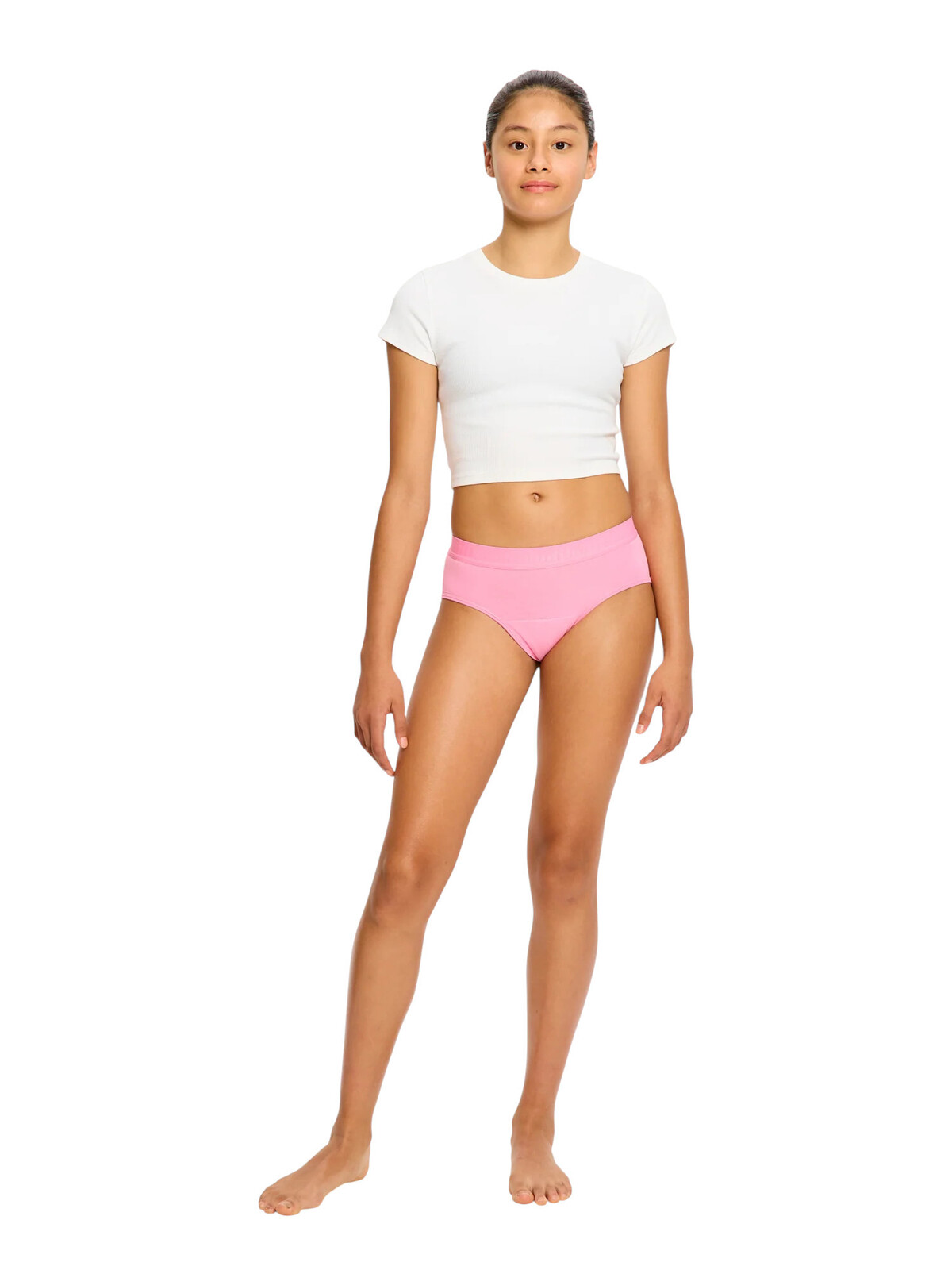 Dívčí menstruační kalhotky Modibodi Teen Hipster Boyleg Moderate Jellybean Pink (HIBLMHJBPT) 10-12 let