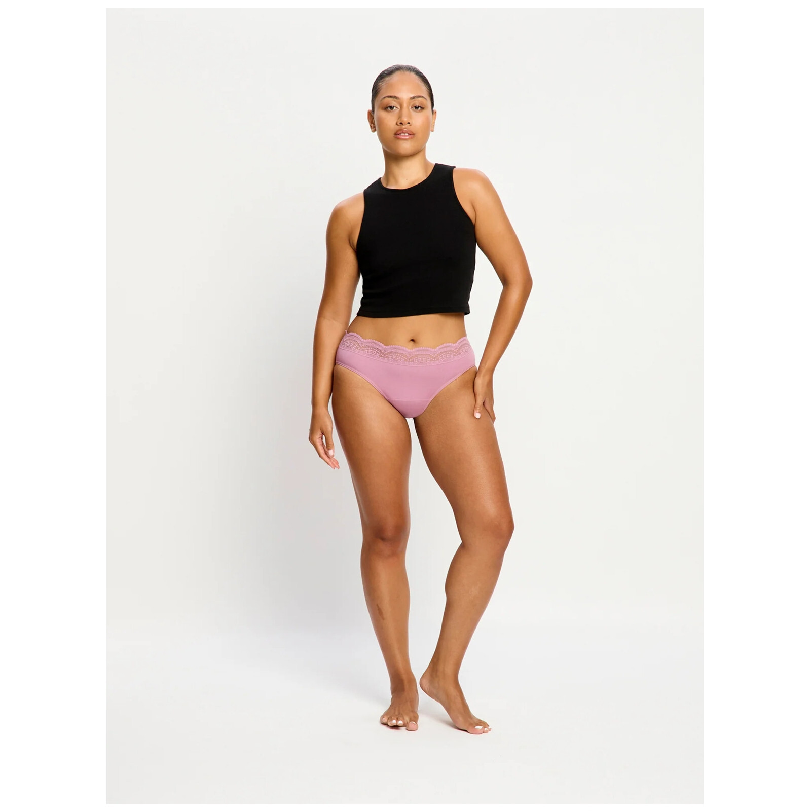 Menstruační kalhotky Modibodi Sensual Hi-Waist Bikini Light Dusky Orchid (CAHKLMDUOW) M