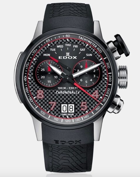 EDOX Chronorally Quartz Chronograph 38003-TINRIV-CARO