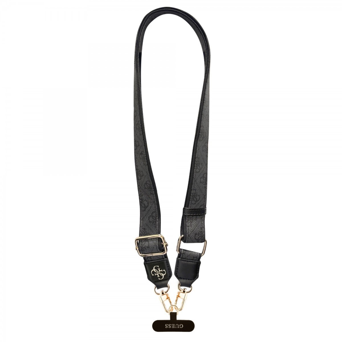 Popruh Guess Crossbody PU 4G Metal Logo Black