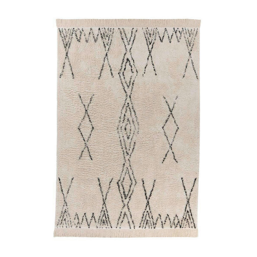 Novel KOBEREC TKANÝ NA PLOCHO, 160/230 cm, krémová, černá