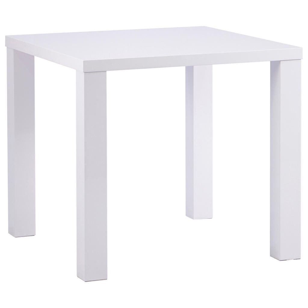 P & B JÍDELNÍ STŮL, vysoce lesklá bílá, 80/75/80 cm