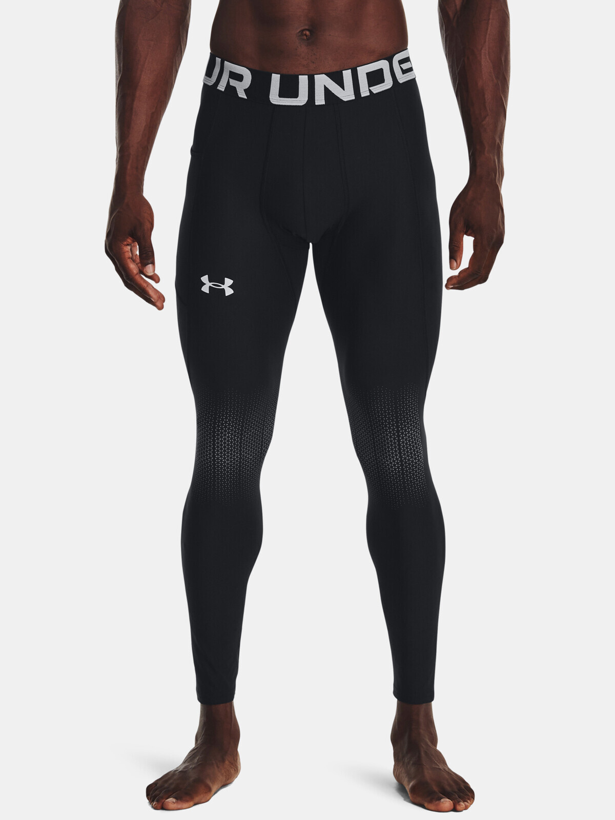 Under Armour Legíny UA HG ArmourPrint Leggings-BLK - Pánské