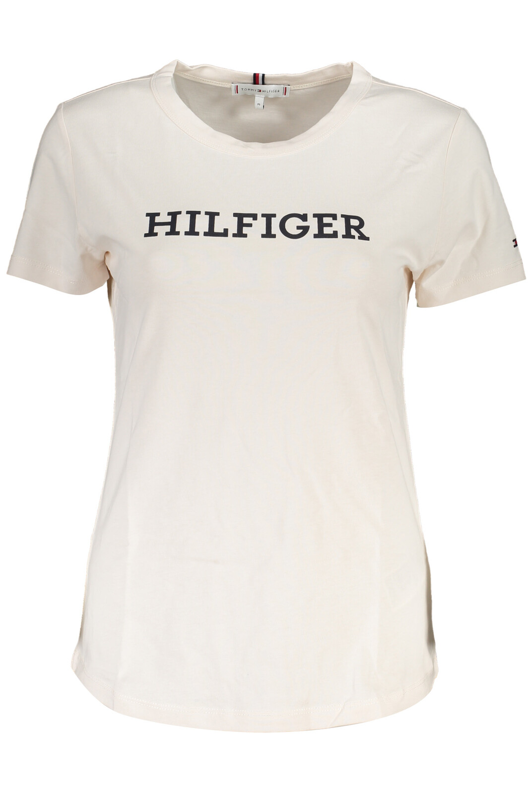 TOMMY HILFIGER WOMEN'S SHORT SLEEVE T-SHIRT BEIGE