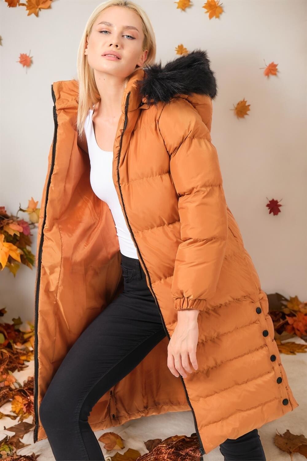 Z9740 DEWBERRY WOMEN'S COAT-TAN