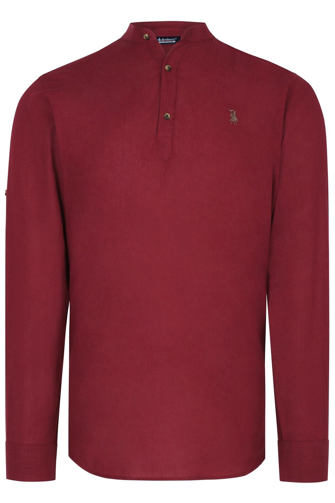 G983 DEWBERRY MEN'S COLLAR SHIRT-BURGUNDY