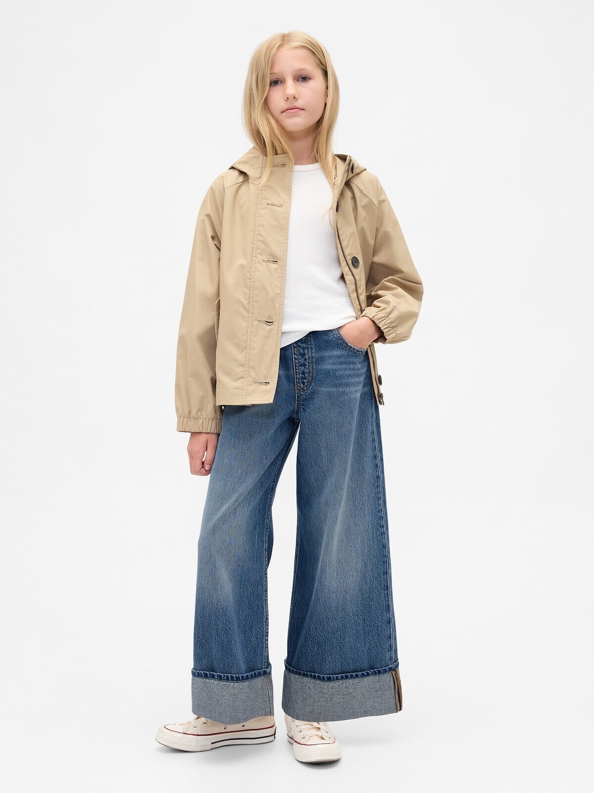 GAP Dětské džíny Wide-Leg Baggy - Holky