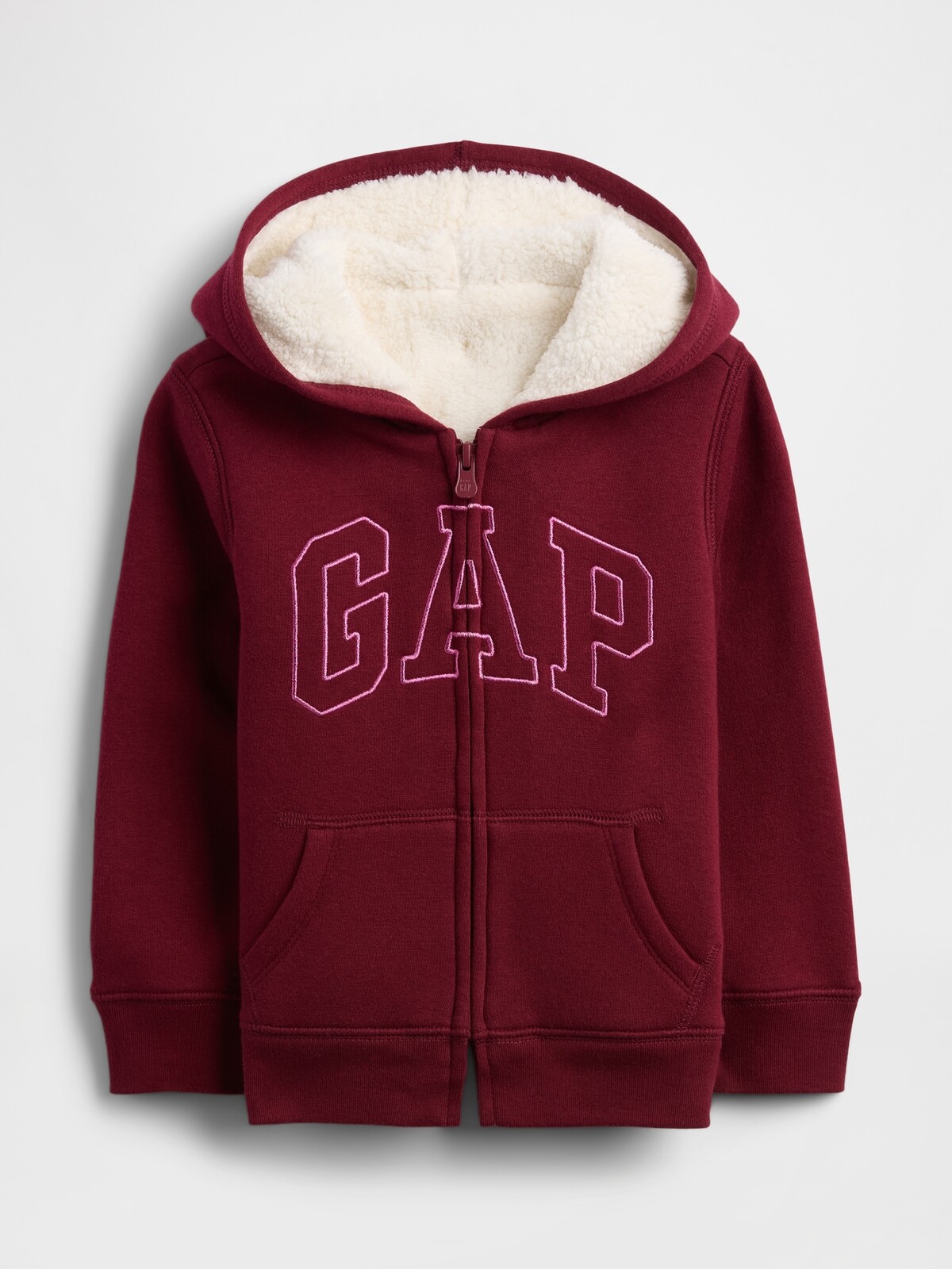 GAP Baby zateplená mikina Logo Sherpa - Holky