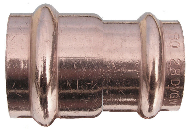 Press měděný nátrubek redukovaný lisovací 54x42 FF - lisovací redukované hrdlo 54/42 mm FF pro vodu, topení a plyn