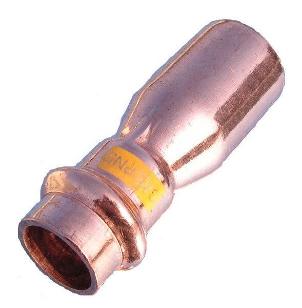 Press měděná redukce lisovaná 54x42 MF - lisovací redukce 54/42 mm MF pro vodu, topení a plyn