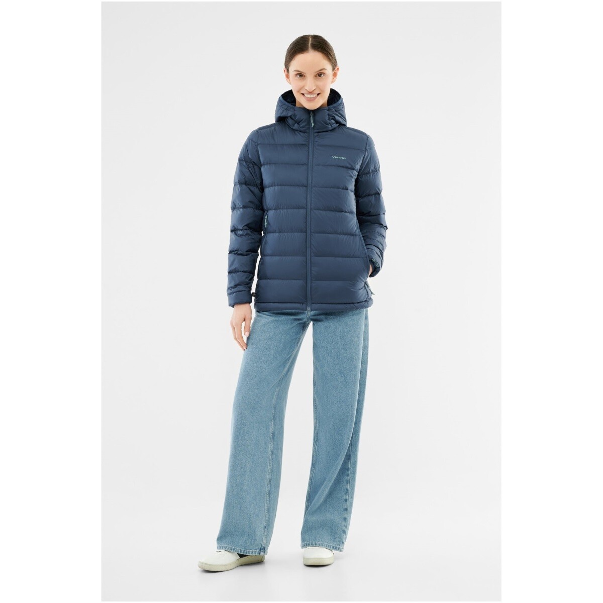 Dámská péřová bunda viking rovi modrá xxl