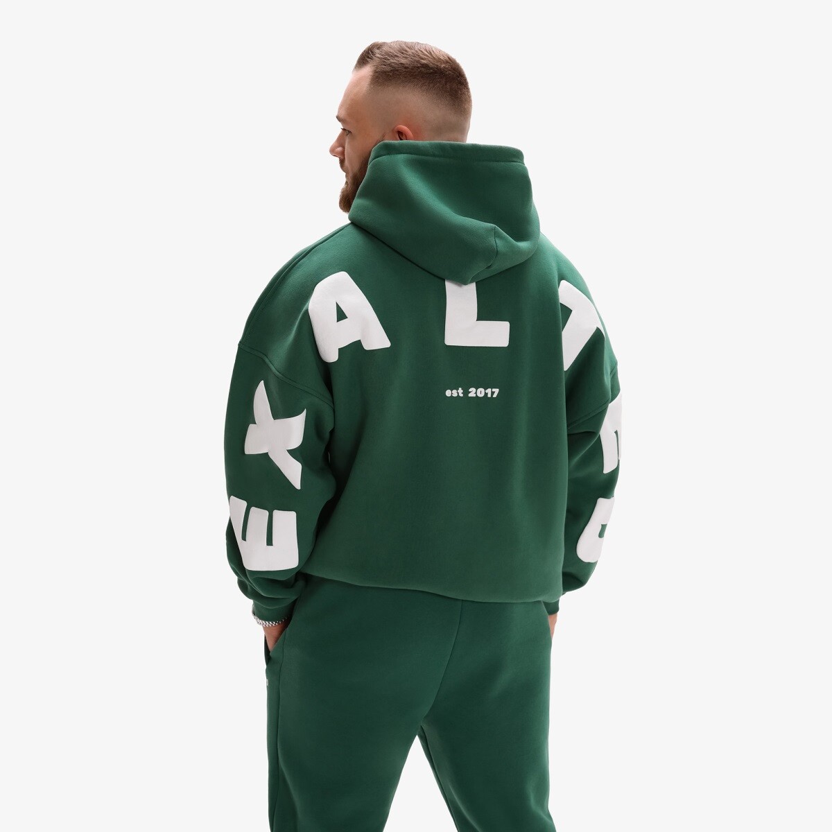 Pánská mikina exalted comfy-nest™ original oversized zelená s