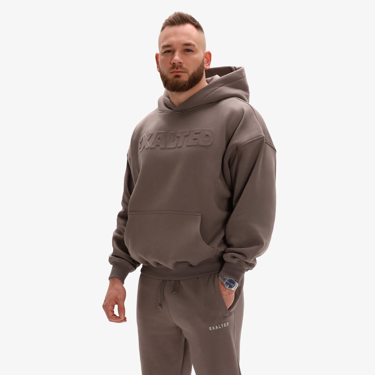 Pánská mikina exalted comfy-nest™ tone hnědá m