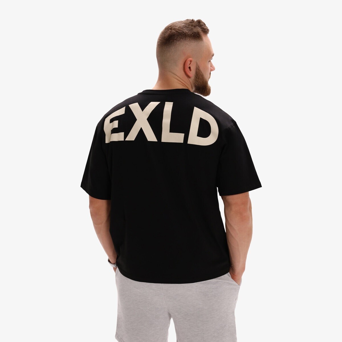 Pánské tričko exalted exld oversized černá s