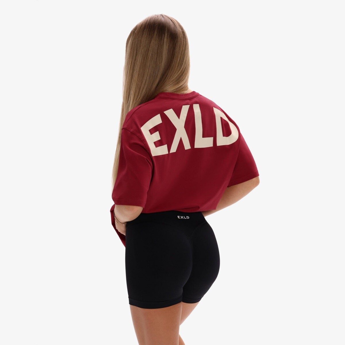 Dámské tričko exalted exld oversized červená xxs