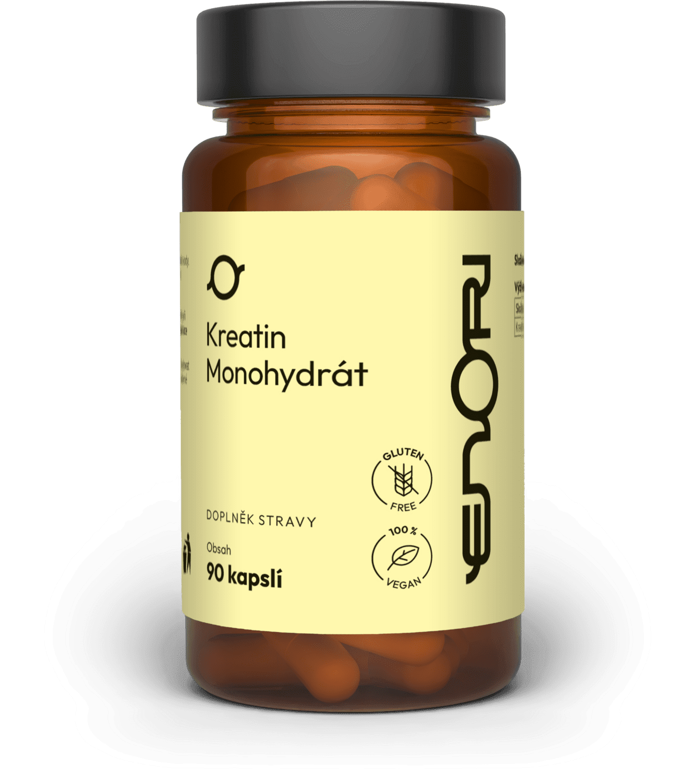 Enori Kreatin Monohydrát, Creapure®, 90 kapslí