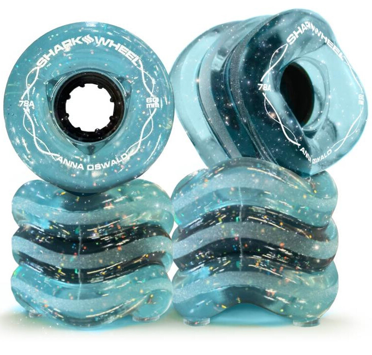 Shark Wheels - California Roll 60mm 78a Glitter Blue - kolečka (sada 4ks)