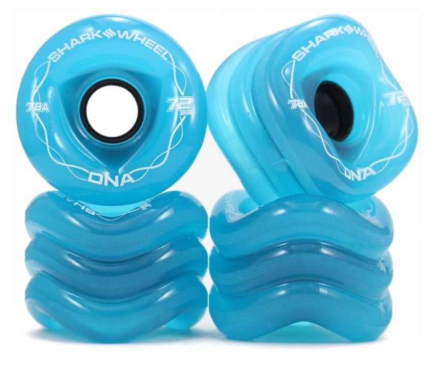 Shark Wheels - DNA 72mm 78a Transparant Blue - kolečka (sada 4ks)