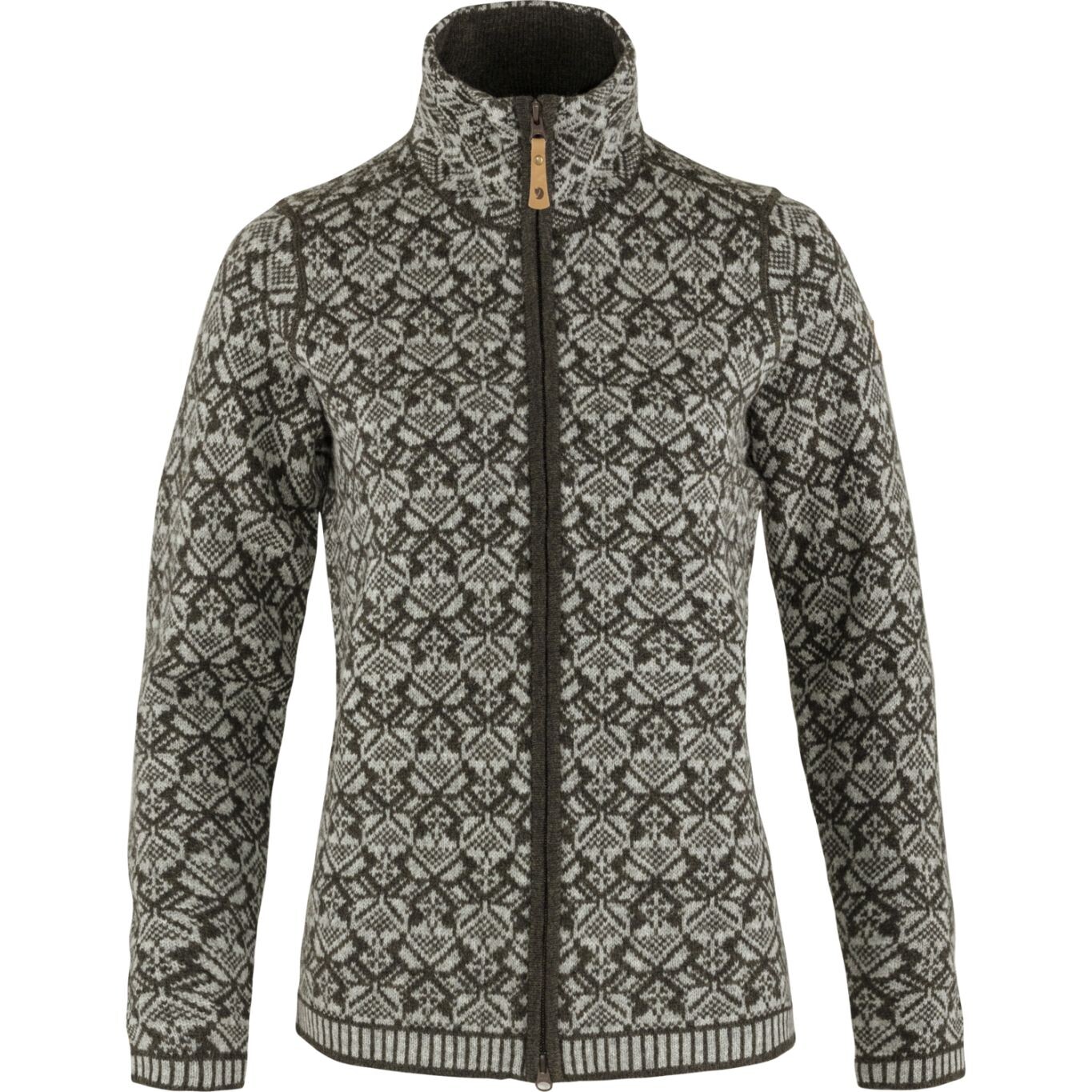 Dámský svetr FJÄLLRÄVEN Snow Cardigan W, Dark Olive (vzorek) velikost: S