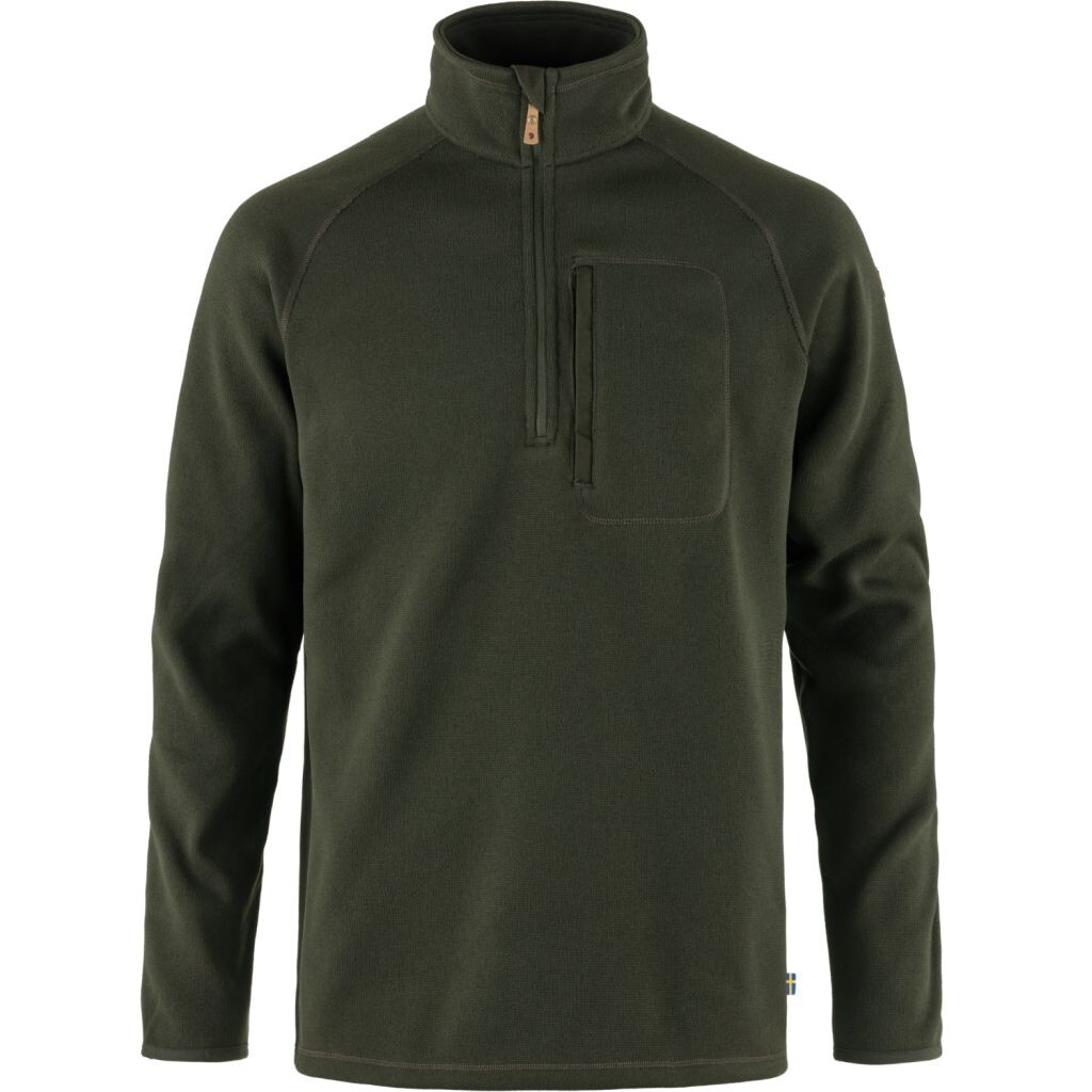 FJÄLLRÄVEN Övik Fleece Half Zip M, Deep Forest (vzorek) velikost: L