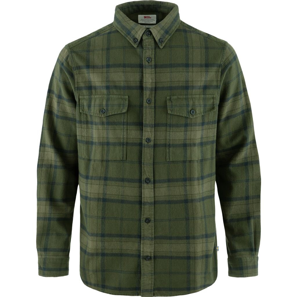 FJÄLLRÄVEN Övik Twill Shirt M, Deep Forest-Green (vzorek) velikost: L
