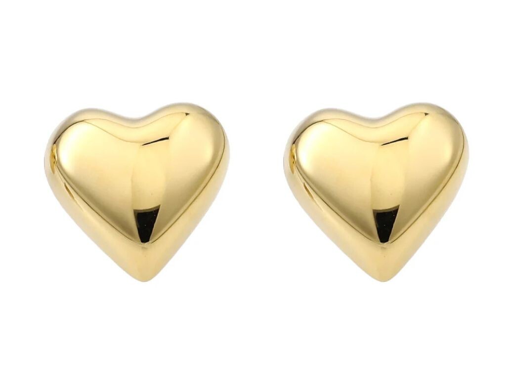 Náušnice Golden Hearts 1523