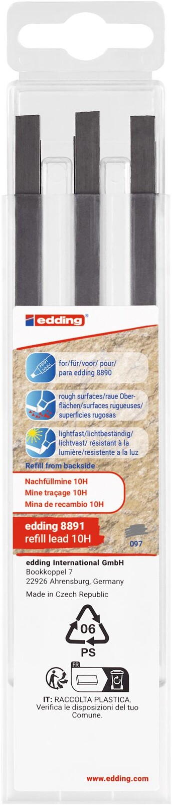 Náhradní tuhy edding 8891 - 10H, 6 ks