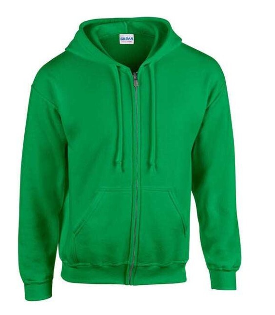 Pánská mikina s kapucí zapínání na zip pánská zelená