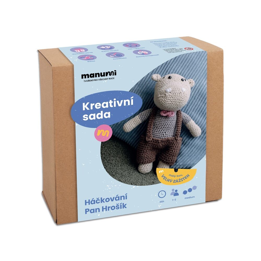 Manumi kreativní sada na háčkování pan Hrošík - 1 ks