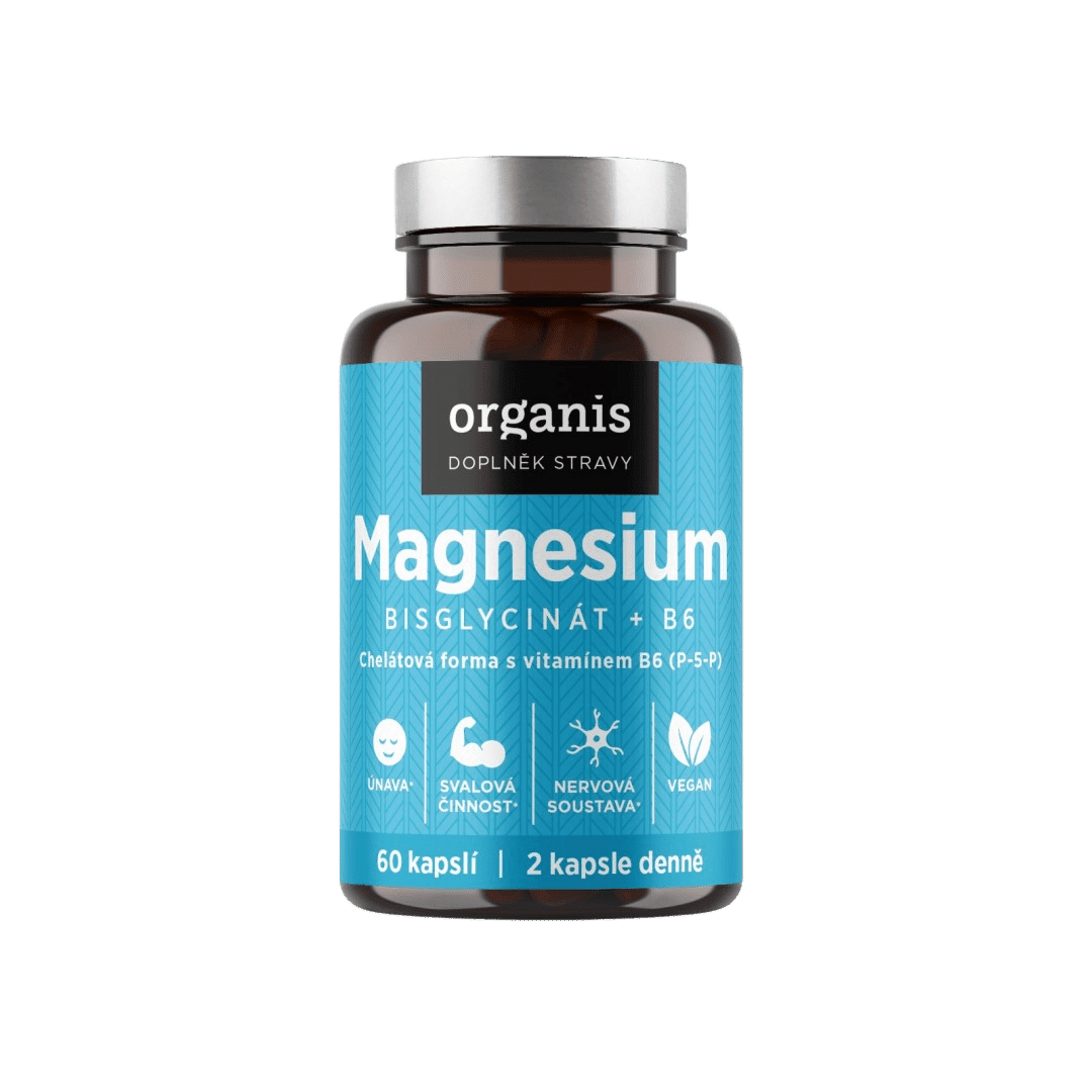 ORGANIS Magnesium bisglycinát + B6 30 kapslí