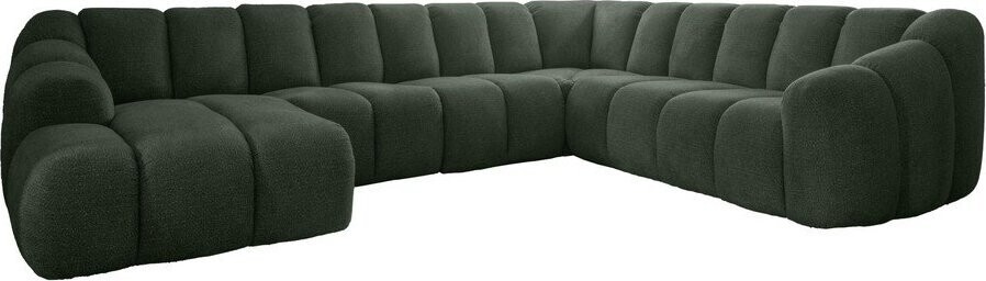 Tmavě zelená rohová pohovka (pravý roh/do 