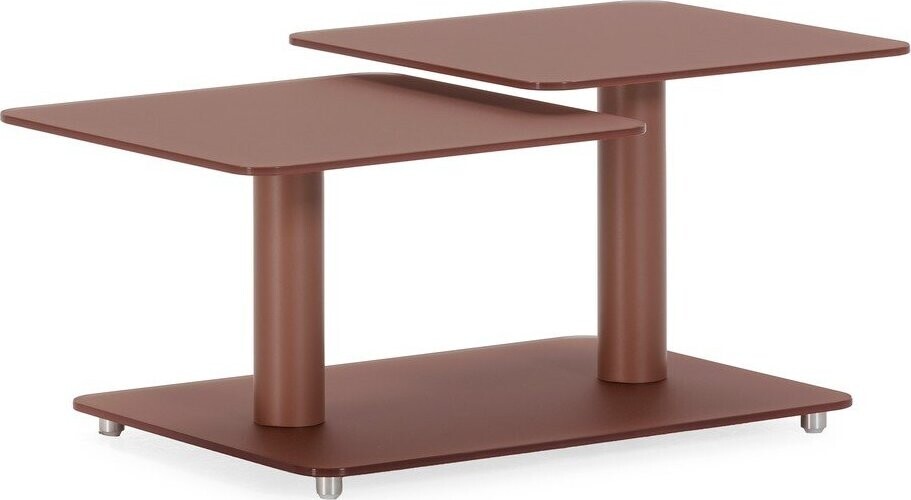 Skleněný konferenční stolek v terakotové barvě 54x115 cm Elvi – Marckeric