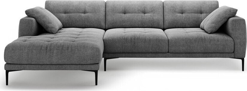 Šedá rohová pohovka (levý roh/s lenoškou) Bemy – Micadoni