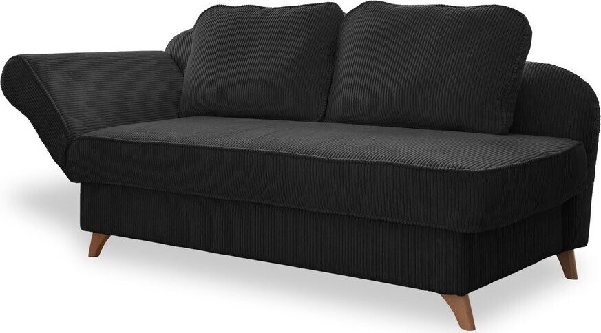 Antracitová manšestrová lenoška (levý roh) Chic Charlotte – Miuform