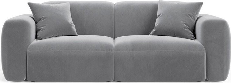 Šedá sametová pohovka 220 cm Strino – Cosmopolitan Design